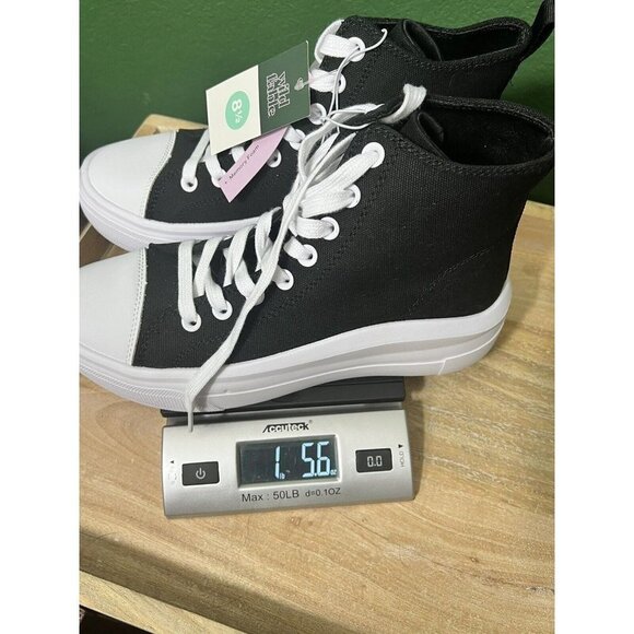 Universal Thread Black High-Top Sneakers with Canvas Upper - Picture 4 of 6